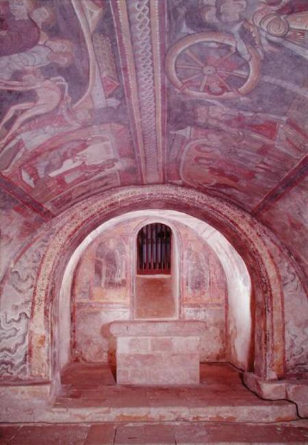 View of the Crypt and the Legend of St. Savin and St. Cyprien (photo) de French School