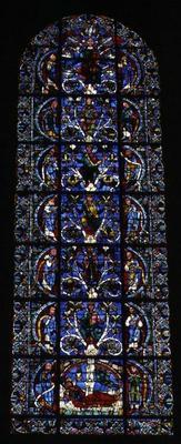 The Tree of Jesse, lancet window in the west facade (stained glass) (detail of 98062)