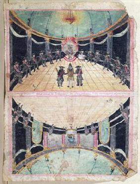 Masonic Reception in France, 2nd half eighteenth century (gouache on paper)