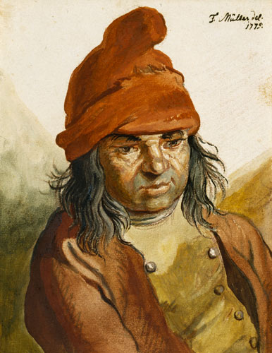 Smallholder with a red cap de Friedrich Maler-Müller Müller
