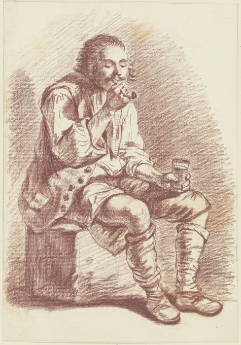 Sitzende männliche Modellfigur de Friedrich Wilhelm Hirt
