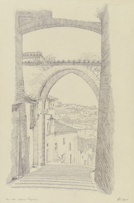 Die Via Appia in Perugia de Friedrich Wilhelm Ludwig