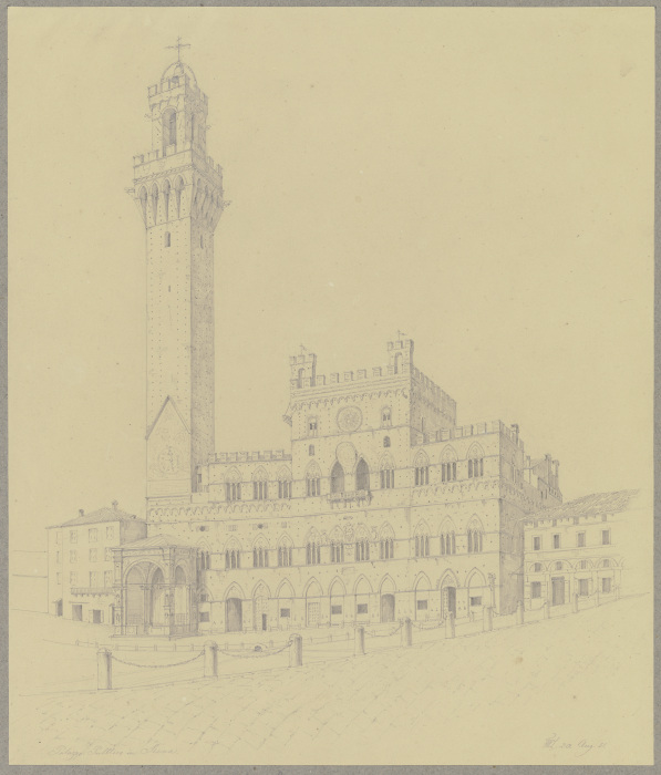 Der Palazzo Pubblico in Siena de Friedrich Wilhelm Ludwig
