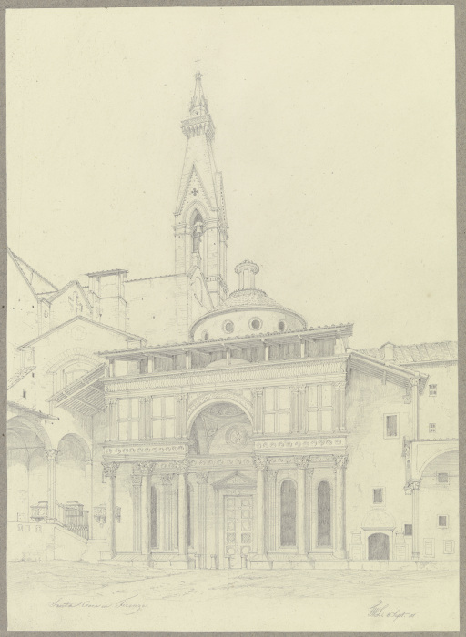 Die Pazzi-Kapelle bei Santa Croce in Florenz de Friedrich Wilhelm Ludwig