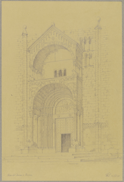Protiro des Domes S. Maria Assunta in Verona de Friedrich Wilhelm Ludwig