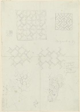 Geometrisches Schnitzwerk in Holz