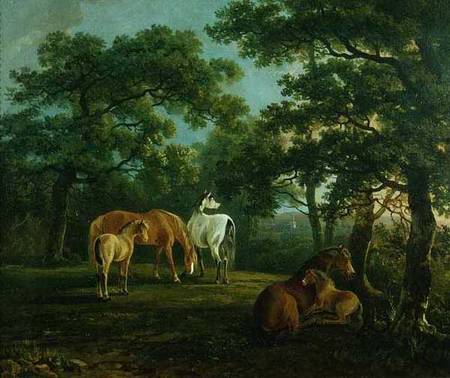 Horses in a Landscape de G. Gilpin