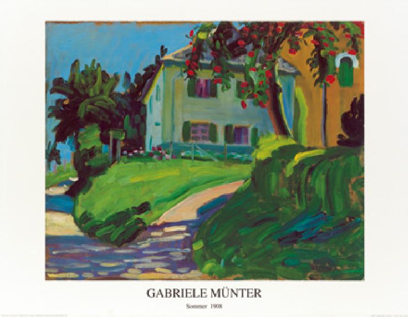 Sommer 1908 (Haus mit Apfelbaum) de Gabriele Münter