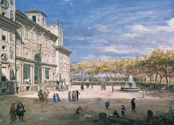 The Villa Medici, Rome de Gaspar Adriaens van Wittel