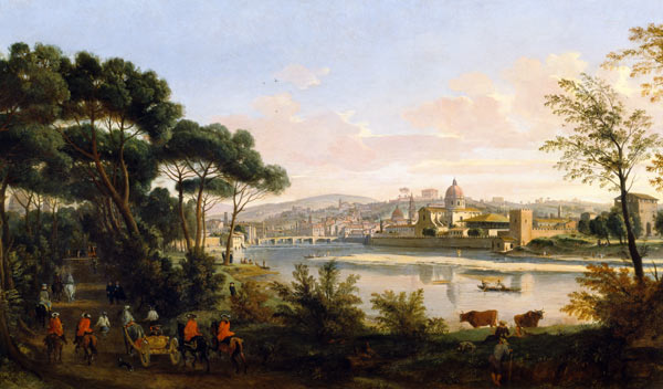 View of Florence from the Cascine de Gaspar Adriaens van Wittel