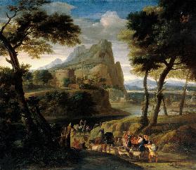 Landscape with caravan