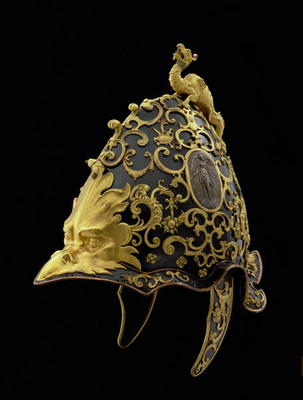 Helmet of Cosimo II (1590-1621) Italian, 1608 de Gaspare Mola