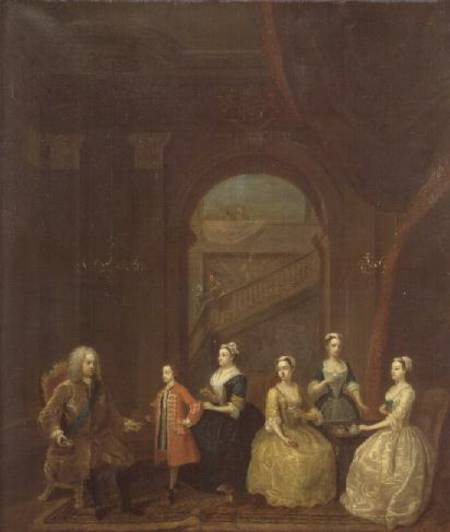 Thomas Wentworth, (1672-1739) Earl of Strafford, and his family de Gavin Hamilton