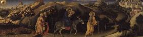 Adoration of the Magi Altarpiece; central predella panel depicting The Flight into Egypt