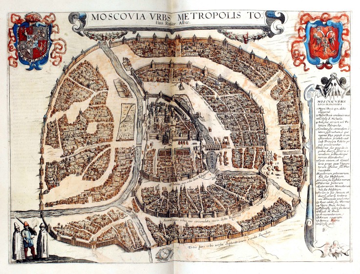 Map of Moscow de Georg Braun