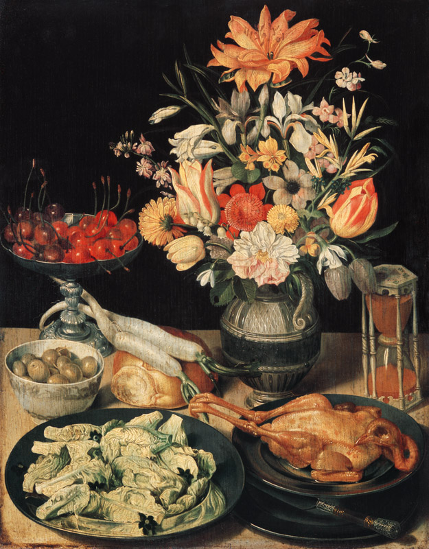 Still Life with Flowers (panel) de Georg Flegel