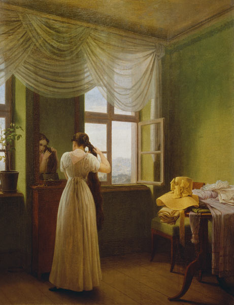 In front of the mirror de Georg Friedrich Kersting