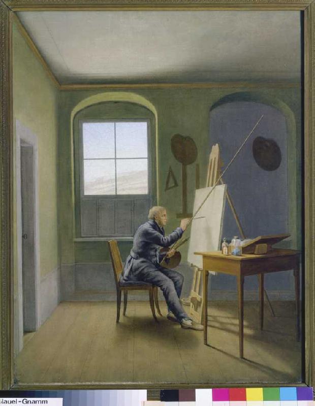 Caspar David Friedrich in the studio de Georg Friedrich Kersting