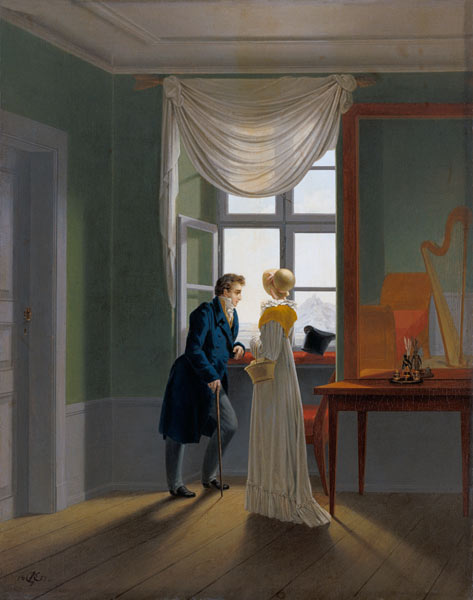 Couple at the window de Georg Friedrich Kersting