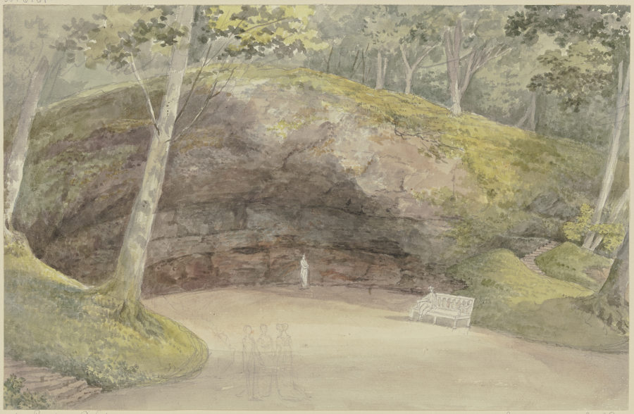 Felsgrotte im Park zu Wilhelmsthal bei Eisenach de Georg Melchior Kraus