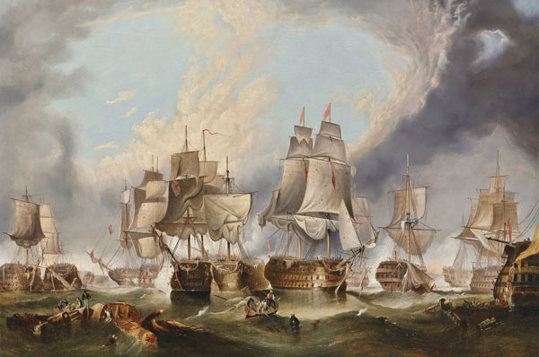 Die Schlacht bei Trafalgar, 21 de George Clarkson Stanfield