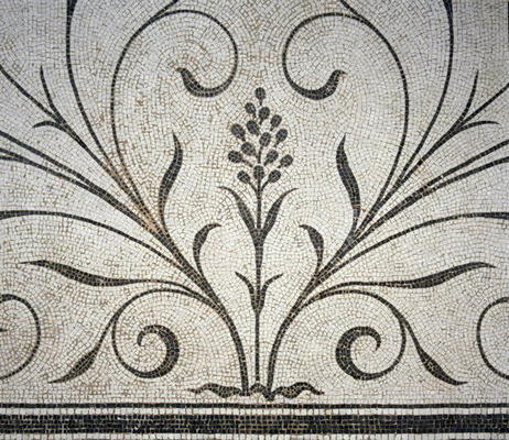 Detail of a floral floor pattern, c.1880 (mosaic) de George II Aitchison