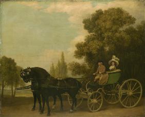 A Gentleman driving a Lady in a Phaeton