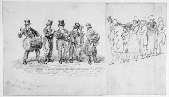 London Street Musicians, c.1820-30 de George the Elder Scharf