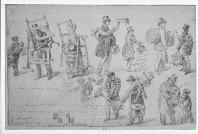 London street traders, 1830-40