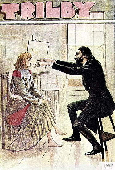 Trilby hypnotised by Svengali, illustration from ''Trilby'' de George L. Du Maurier