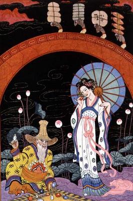 China, from 'The Art of Perfume', pub. 1912 (pochoir print) de Georges Barbier
