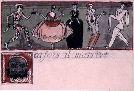 'Parfois il m'arrive' (ink and w/c on paper) de Georges Barbier
