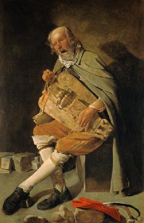 The singing hurdy-gurdy player