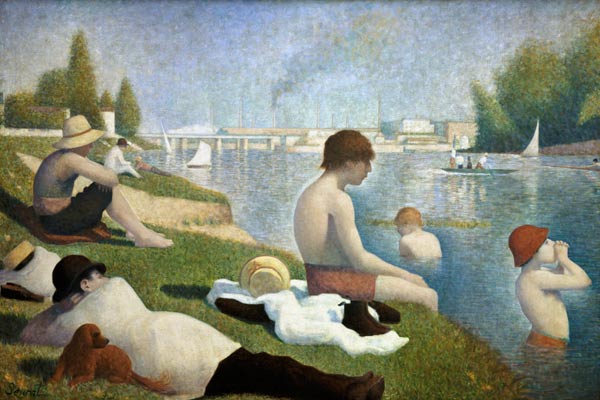 Tomando un baño de Georges Seurat