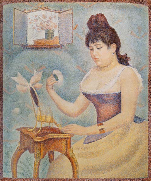 Young woman powdering himself de Georges Seurat