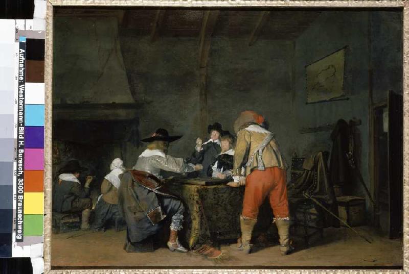The Trictrac players de Gerard ter Borch or Terborch
