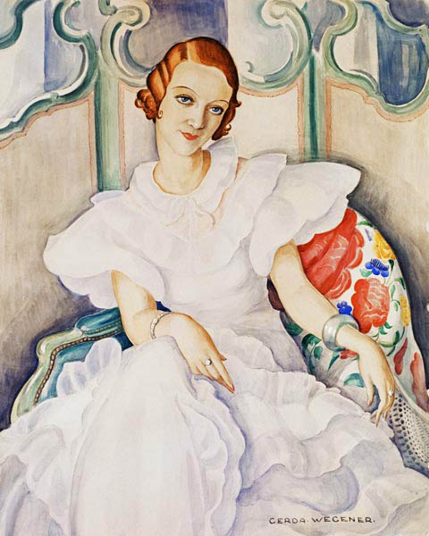 Portrait einer Dame. de Gerda Wegener
