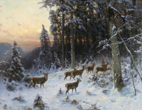 A winter evening in the Black Forest de German School