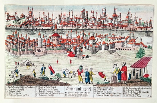Panoramic view of Constantinople de German School