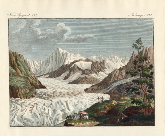 Alpen Glacier de German School, (19th century)