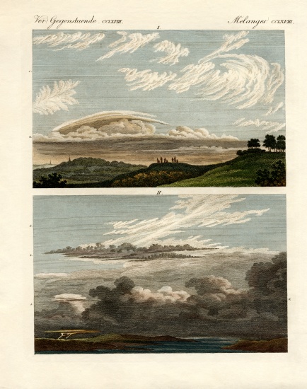 Natural history of the clouds de German School, (19th century)