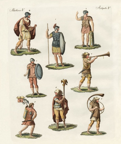 Roman foot soldiers de German School, (19th century)