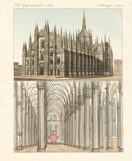 The Cathedral of Milan de German School, (19th century)