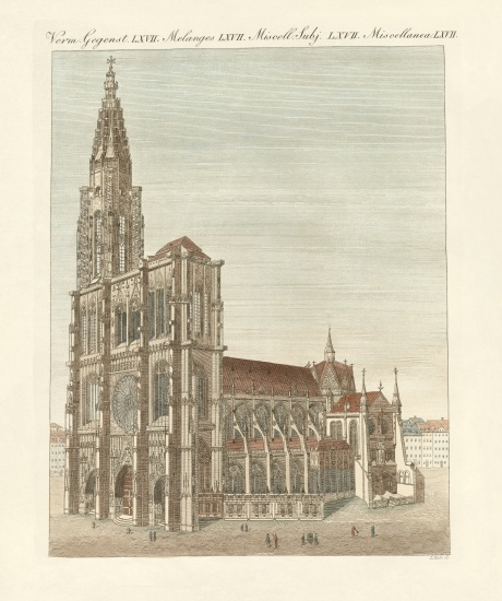 The minster in Strasbourg de German School, (19th century)