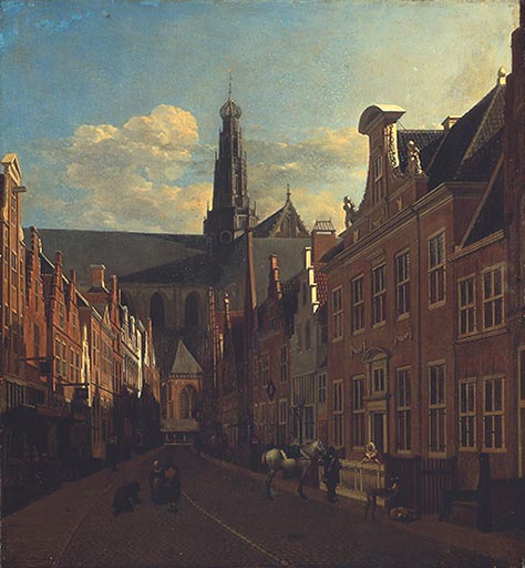 Strasse in Haarlem de Gerrit Adriaensz Berckheyde