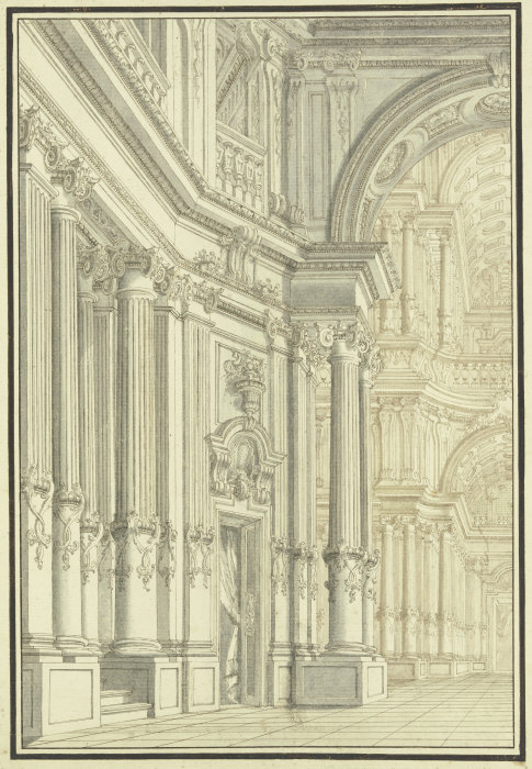 Innenraum einer barocken Kirche de Giacomo Antonio Mannini