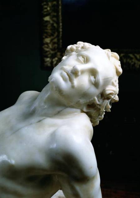 The Martyrdom of St. Lawrence, detail of the head of the saint de Gianlorenzo Bernini