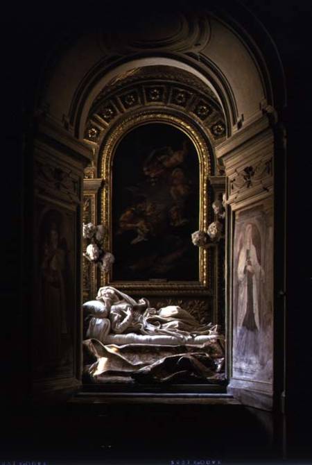 View of the the Altieri chapel with the Death of the Blessed Ludovica Albertoni de Gianlorenzo Bernini