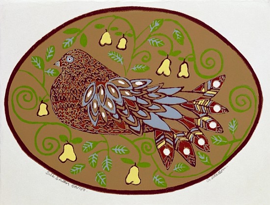 Partridge in a Pear Tree (print)  de  Gillian  Lawson