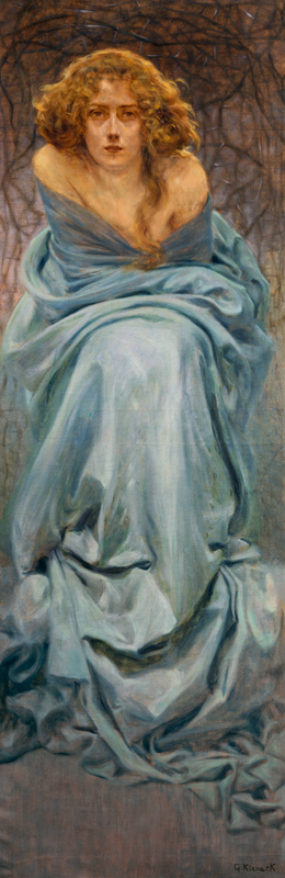 The Pain, 1900, painting by Giorgio Kienerk (1869-1948), part of the Human enigma triptych, oil on c de Giorgio Kienerk